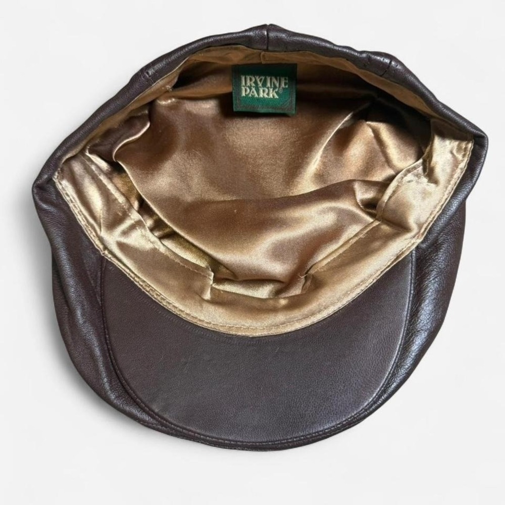 Irvine Park‎ Leather Front Snap Scally Cap Size XL